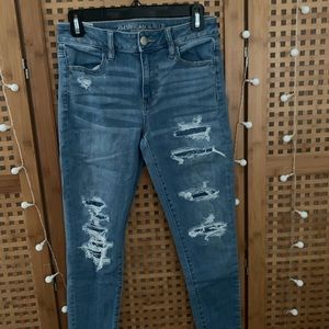 american eagle high rise skinny jeans